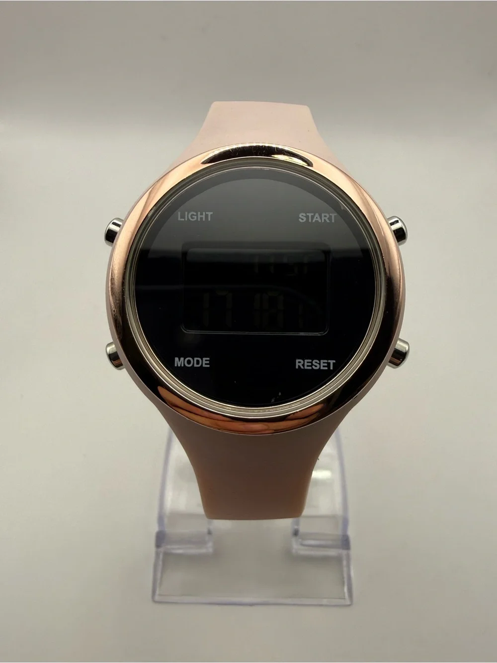 Time and Tru Women's Pink Silicone Digital Watch (New Battery)